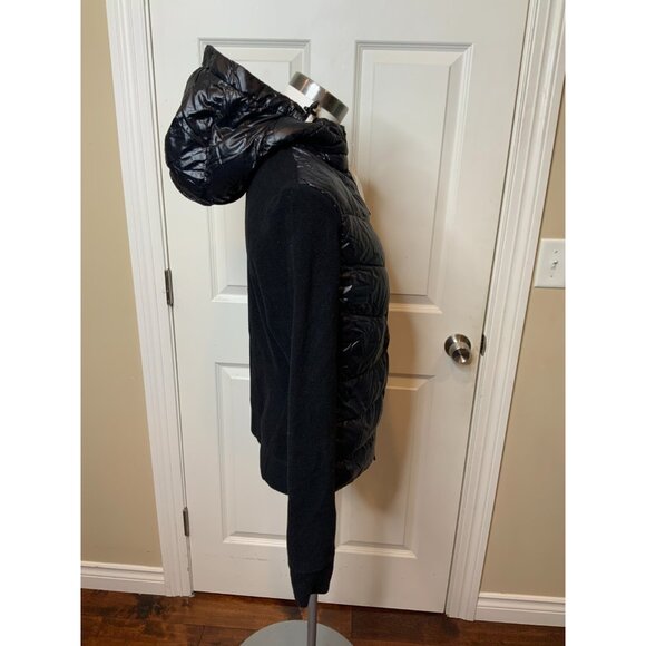 Moncler Grenoble Black Puffer Polar Fleece Hooded Zip-Up Cardigan Jacket Size XL - Picture 11 of 16